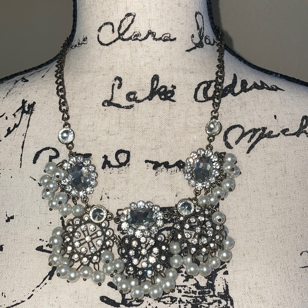 Fashion, necklace, rhinestone pearls